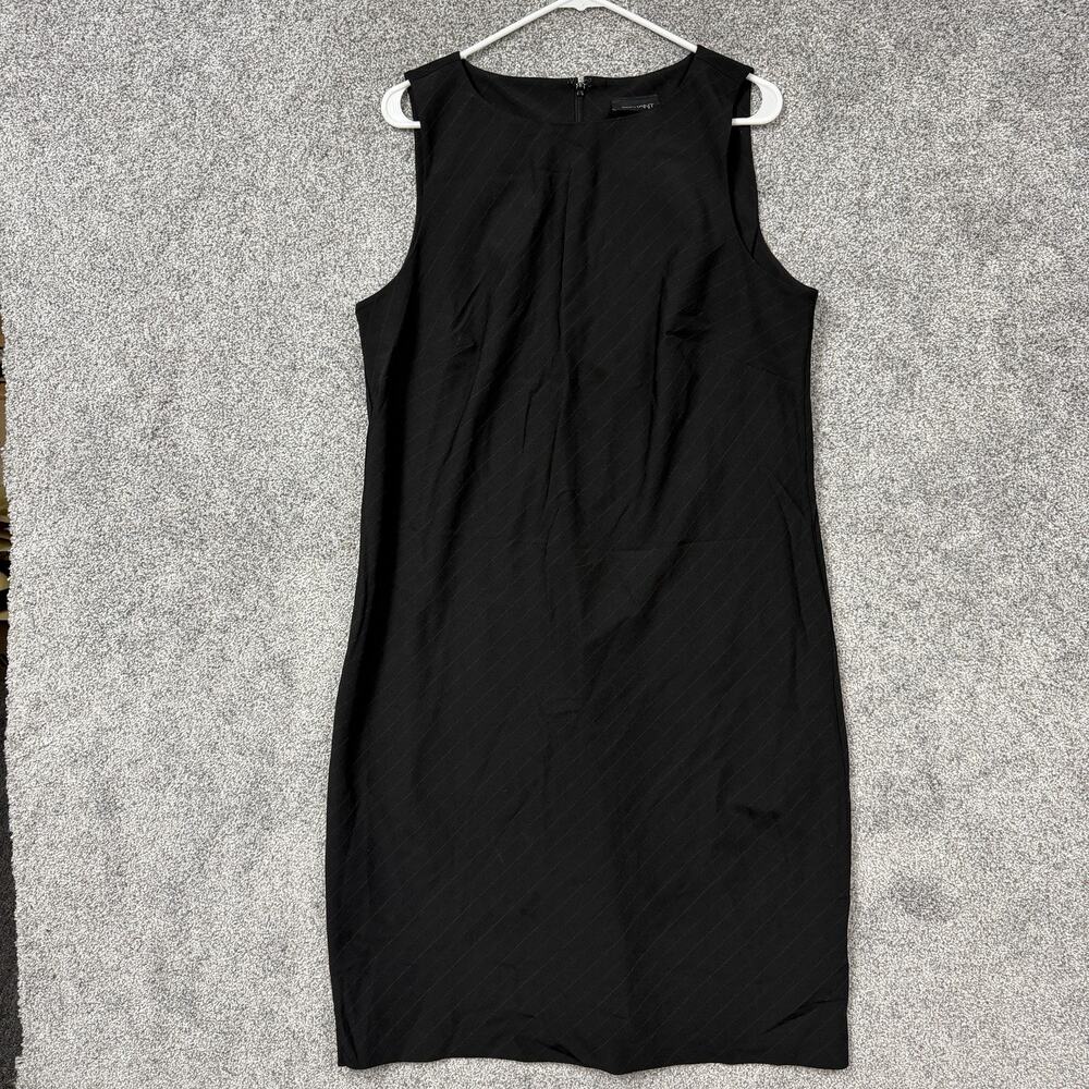 Lane Bryant Sheath Dress 16 Plus Black Pinstripe Office Workwear Career Chic